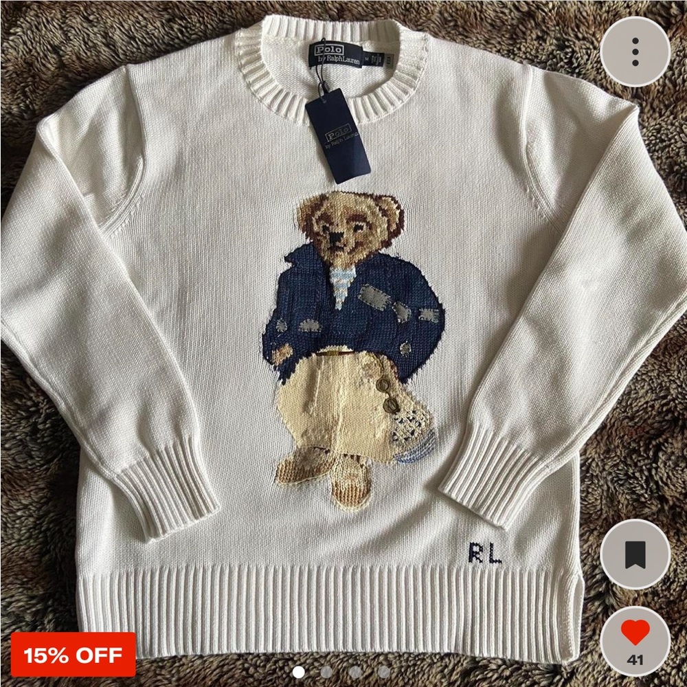 Ralph Lauren teddy bear sweater🧸